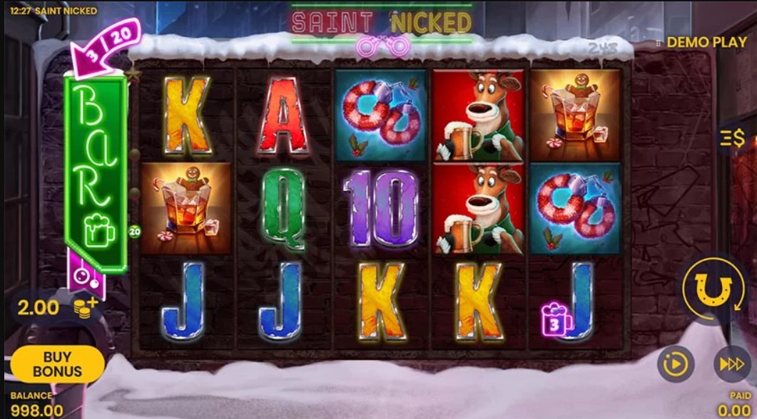 Saint Nicked: A Festive Online Casino Slot Game Review for Gamblers