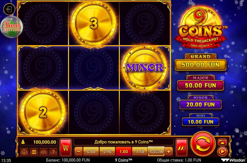 9 Coins Xmas Edition Slot Game